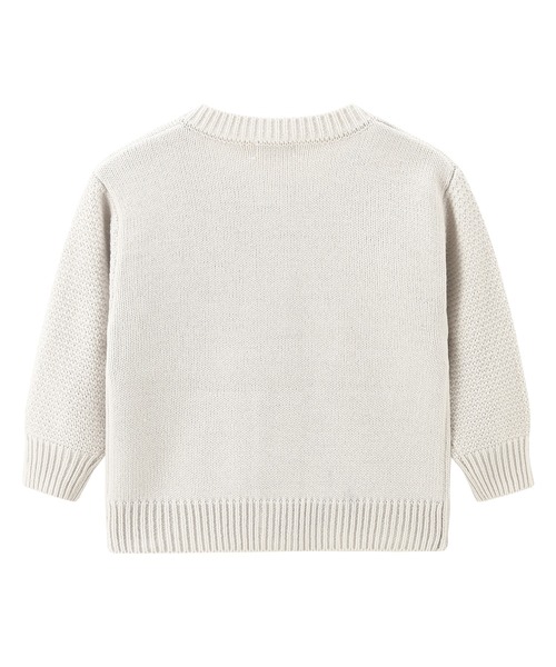 combimini（コンビミニ）の「アクリルニットカーディガン（フラワー）（カーディガン/ボレロ・キッズ・アイボリー・120/110/100/90/80）」の3枚目の写真