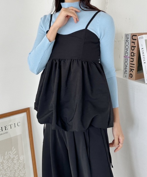 CLEA（クレア）の「リブハイネックニットトップス（ニット/セーター・レディース・アイボリー/ブラック/レッド/グレー/ブラウン/ライトピンク/ライトブルー/ホワイト・FREE）」の22枚目の写真