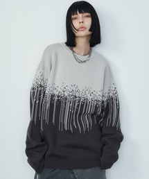 AFF AIVER | AFF AIVER ドリップグラデーションジャガードニット(ニット/セーター)