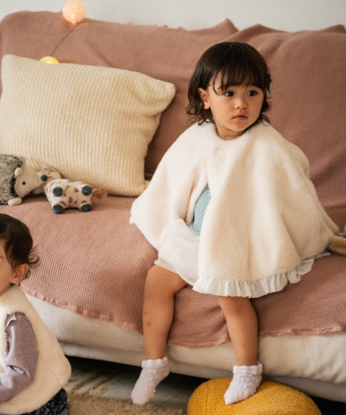 セール】フェイクファーマント（ポンチョ）｜kids zoo（キッズズー）の