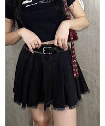 EVRIS | プリーツデニムミニスカート(デニムスカート)