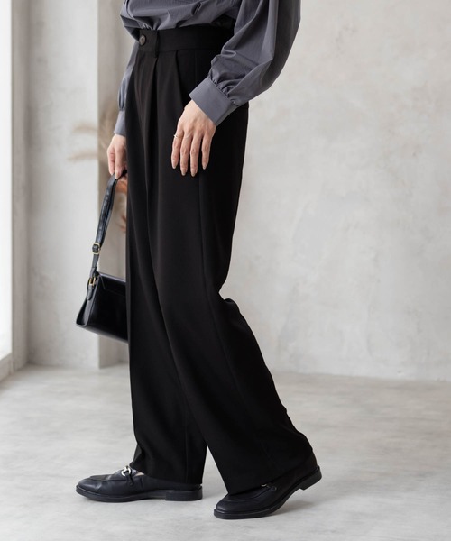 HusHusH(ハッシュアッシュ)の「HusHusH ツイルワイドパンツ(その他パンツ・レディース・キャメル/ブラック/グレー・M/L)」の8枚目の写真