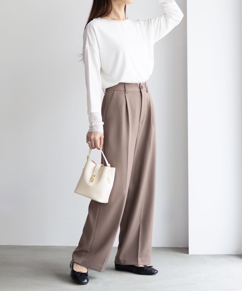 HusHusH(ハッシュアッシュ)の「HusHusH ツイルワイドパンツ(その他パンツ・レディース・キャメル/ブラック/グレー・M/L)」の13枚目の写真