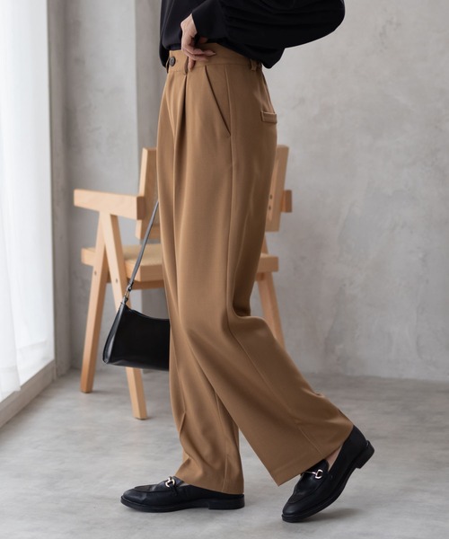 HusHusH(ハッシュアッシュ)の「HusHusH ツイルワイドパンツ(その他パンツ・レディース・キャメル/ブラック/グレー・M/L)」の5枚目の写真