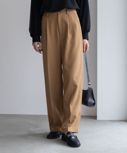 HusHusH(ハッシュアッシュ)の「HusHusH ツイルワイドパンツ(その他パンツ・レディース・キャメル/ブラック/グレー・M/L)」の6枚目の写真