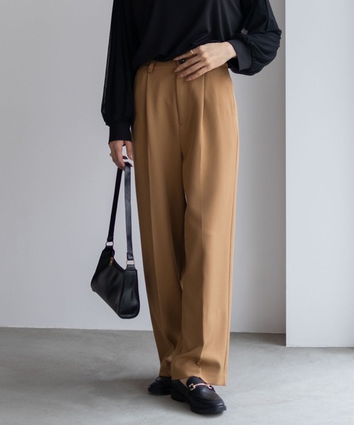 HusHusH(ハッシュアッシュ)の「HusHusH ツイルワイドパンツ(その他パンツ・レディース・キャメル/ブラック/グレー・M/L)」の7枚目の写真