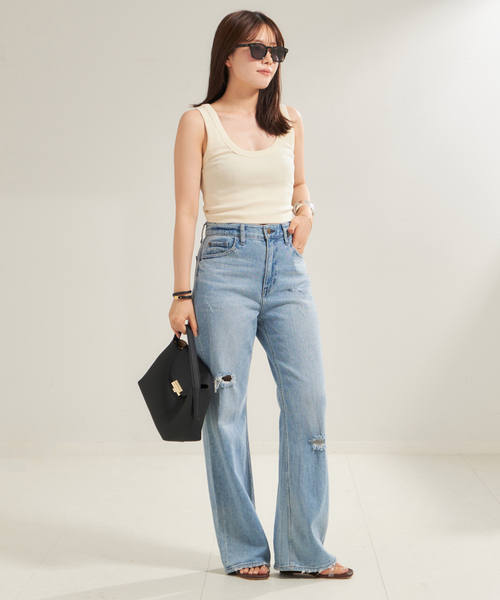 FLORE FLORE/フローレフローレ HILLIE CROP タンクトップ