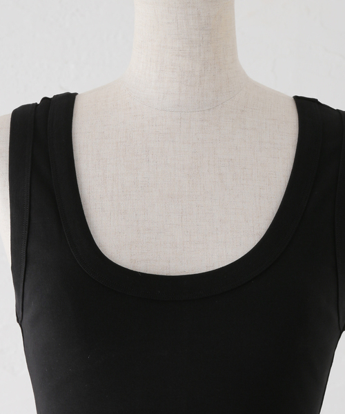 plage（プラージュ）の「FLORE FLORE/フローレフローレ HILLIE CROP タンクトップ（タンクトップ・レディース・ブラック/ホワイト×ホワイト・FREE）」の8枚目の写真
