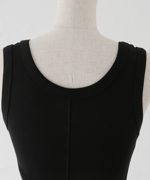plage（プラージュ）の「FLORE FLORE/フローレフローレ HILLIE CROP タンクトップ（タンクトップ・レディース・ブラック/ホワイト×ホワイト・FREE）」の9枚目の写真