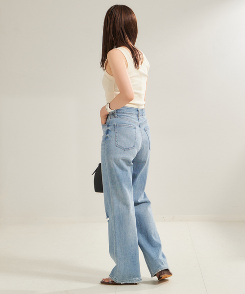 plage（プラージュ）の「FLORE FLORE/フローレフローレ HILLIE CROP タンクトップ（タンクトップ・レディース・ブラック/ホワイト×ホワイト・FREE）」の20枚目の写真