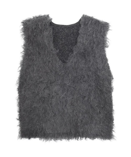 Pierrot（ピエロ）の「起毛Vネックニットベスト（ベスト・レディース・杢グレー/アイボリー/チャコール・L/M）」の9枚目の写真