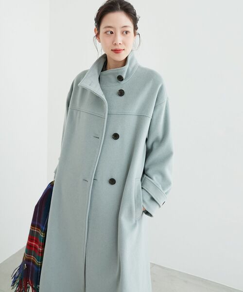 le.coeur blanc（ルクールブラン）の「ウールカシミヤスタンドカラーコート（その他アウター・レディース・モカ/ブラック/ライトグリーン・38/36）」の5枚目の写真