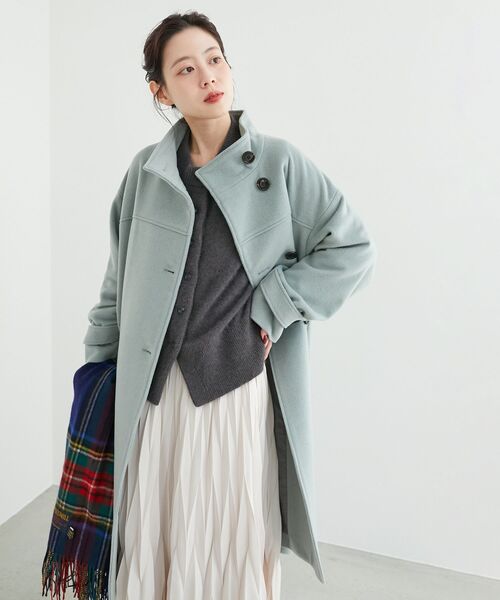 le.coeur blanc（ルクールブラン）の「ウールカシミヤスタンドカラーコート（その他アウター・レディース・モカ/ブラック/ライトグリーン・38/36）」の7枚目の写真