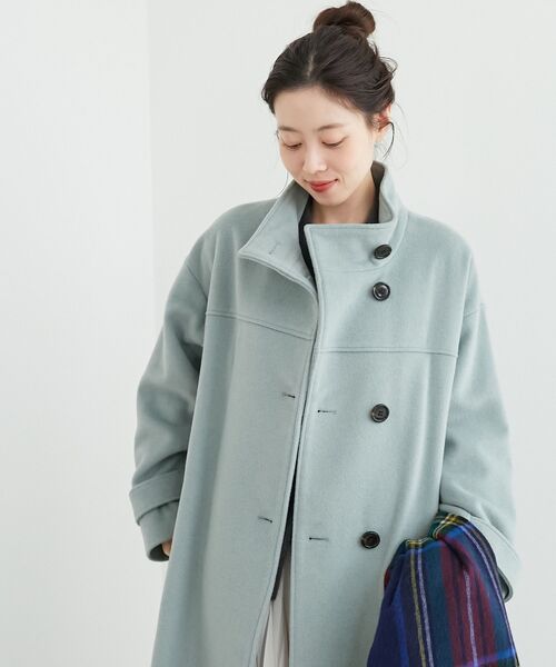 le.coeur blanc（ルクールブラン）の「ウールカシミヤスタンドカラーコート（その他アウター・レディース・モカ/ブラック/ライトグリーン・38/36）」の8枚目の写真