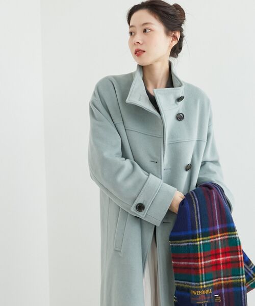 le.coeur blanc（ルクールブラン）の「ウールカシミヤスタンドカラーコート（その他アウター・レディース・モカ/ブラック/ライトグリーン・38/36）」の9枚目の写真