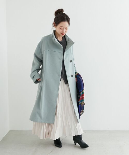 le.coeur blanc（ルクールブラン）の「ウールカシミヤスタンドカラーコート（その他アウター・レディース・モカ/ブラック/ライトグリーン・38/36）」の12枚目の写真