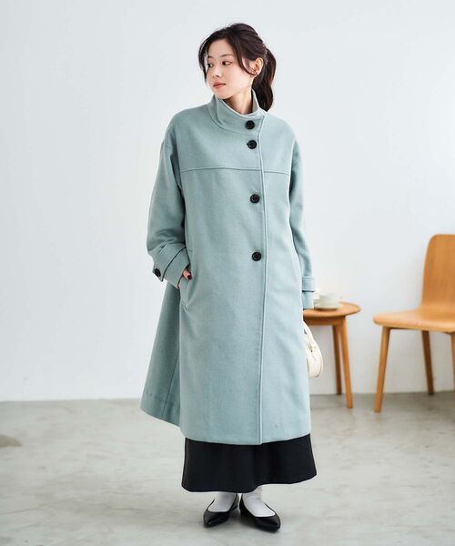 le.coeur blanc（ルクールブラン）の「ウールカシミヤスタンドカラーコート（その他アウター・レディース・モカ/ブラック/ライトグリーン・38/36）」の18枚目の写真