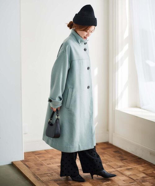le.coeur blanc（ルクールブラン）の「ウールカシミヤスタンドカラーコート（その他アウター・レディース・モカ/ブラック/ライトグリーン・38/36）」の22枚目の写真