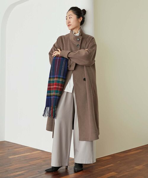 le.coeur blanc（ルクールブラン）の「ウールカシミヤスタンドカラーコート（その他アウター・レディース・モカ/ブラック/ライトグリーン・38/36）」の19枚目の写真