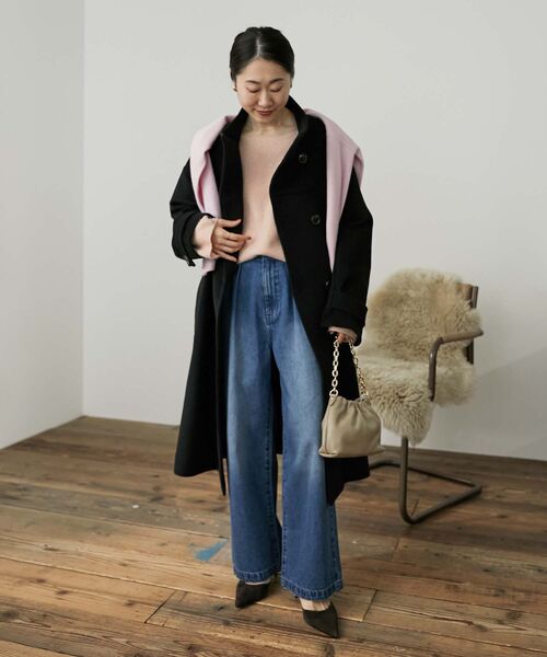 セール】ウールカシミヤスタンドカラーコート（その他アウター