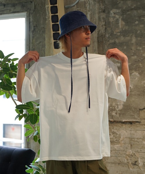 #Re:room（リルーム）の「アースカラービッグTシャツ（Tシャツ/カットソー・メンズ・ホワイト/ラベンダー/オリーブ・FREE）」の7枚目の写真