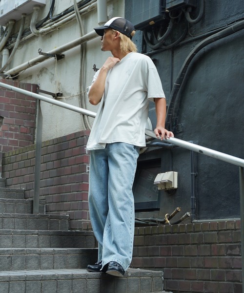 #Re:room（リルーム）の「アースカラービッグTシャツ（Tシャツ/カットソー・メンズ・ホワイト/ラベンダー/オリーブ・FREE）」の22枚目の写真