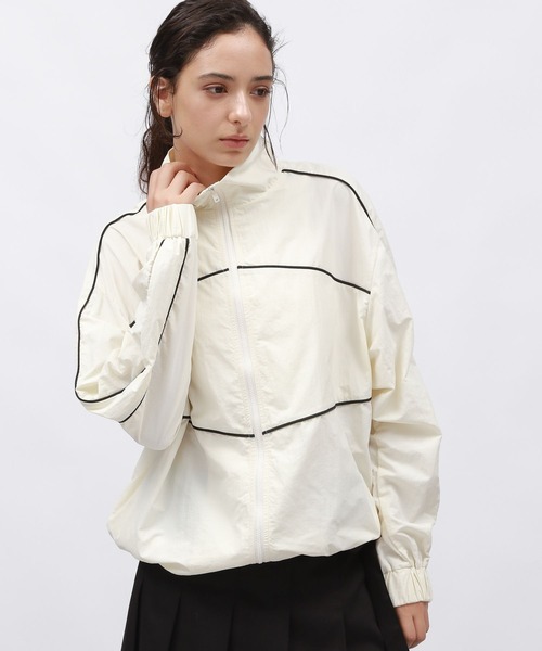 LAKOLE（ラコレ）の「コードライントラックジャケット/143835（ブルゾン・レディース・グレー/アイボリー/ブラック・FREE）」の3枚目の写真