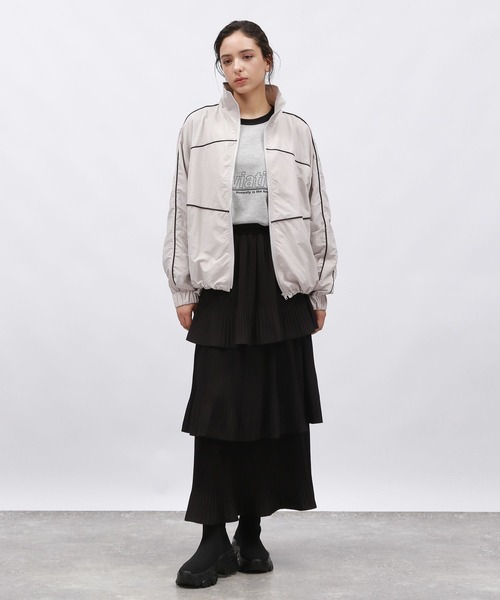 LAKOLE（ラコレ）の「コードライントラックジャケット/143835（ブルゾン・レディース・グレー/アイボリー/ブラック・FREE）」の22枚目の写真