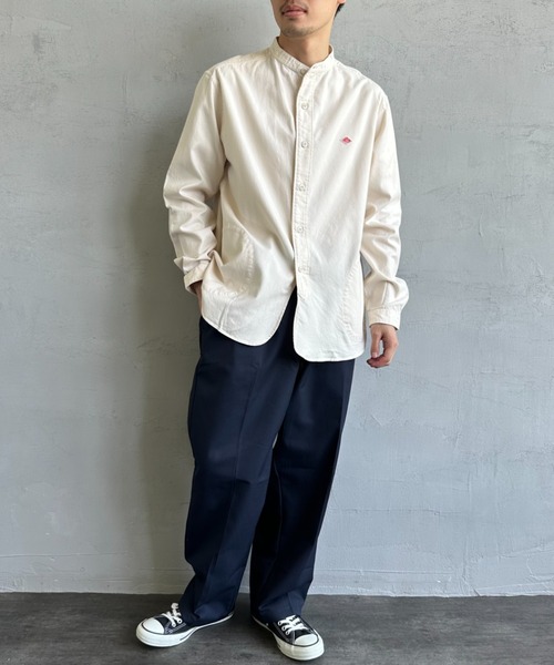 DANTON（ダントン）の「[DANTON/ダントン] コットンフランネル バンドカラーシャツ（シャツ/ブラウス・レディース・オリーブ/グレー/キナリ・38/40/42）」の16枚目の写真