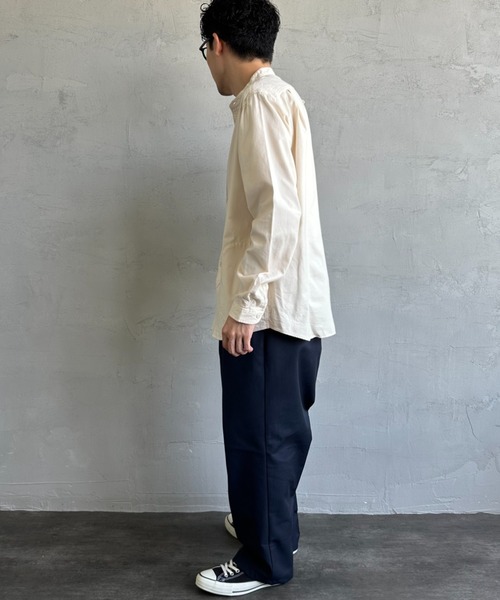 DANTON（ダントン）の「[DANTON/ダントン] コットンフランネル バンドカラーシャツ（シャツ/ブラウス・レディース・オリーブ/グレー/キナリ・38/40/42）」の17枚目の写真