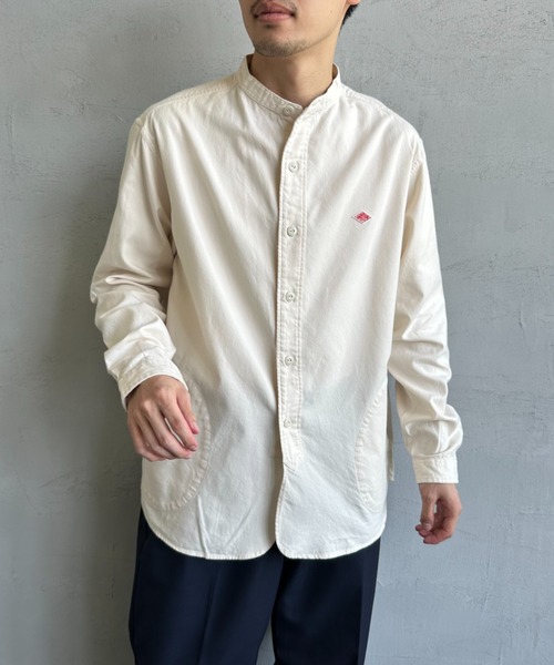 DANTON（ダントン）の「[DANTON/ダントン] コットンフランネル バンドカラーシャツ（シャツ/ブラウス・レディース・オリーブ/グレー/キナリ・38/40/42）」の13枚目の写真