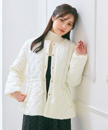 ブルゾン（ホワイト/白色系・キルティング）ファッション通販