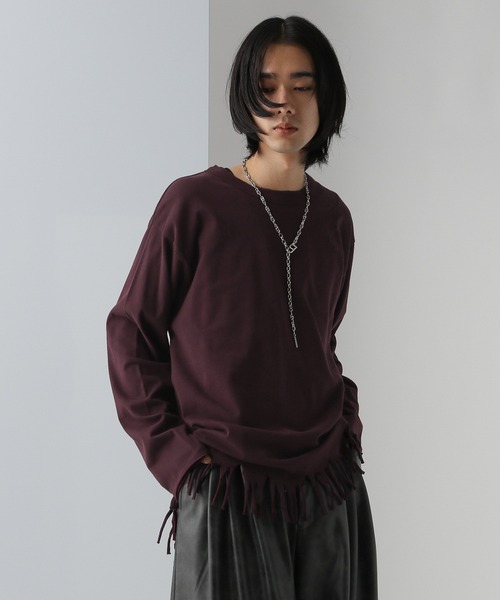 HARE(ハレ)の「フリンジダメージカットソー(HARE)(Tシャツ/カットソー・メンズ・ホワイト/レッド/ブラック・FREE)」の12枚目の写真