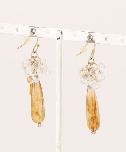 VIBGYOR(ヴィブジョー)の「【Chesara】つぶつぶドロップピアス(MA)(ピアス(両耳用)・レディース・ブラウン/パープル・FREE)」の3枚目の写真