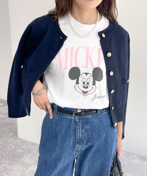 fredy emue(フレディエミュ)の「【GOOD ROCK SPEED/グッドロックスピード】fredy別注MICKEY Tシャツ(Tシャツ/カットソー・レディース・ピンク/ライトグレー/オフホワイト・38)」の2枚目の写真
