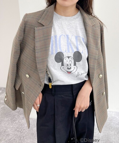 fredy emue(フレディエミュ)の「【GOOD ROCK SPEED/グッドロックスピード】fredy別注MICKEY Tシャツ(Tシャツ/カットソー・レディース・ピンク/ライトグレー/オフホワイト・38)」の1枚目の写真