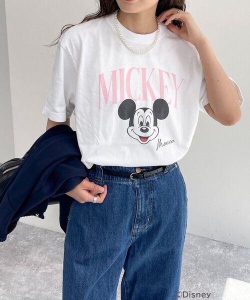 fredy emue(フレディエミュ)の「【GOOD ROCK SPEED/グッドロックスピード】fredy別注MICKEY Tシャツ(Tシャツ/カットソー・レディース・ピンク/ライトグレー/オフホワイト・38)」の14枚目の写真