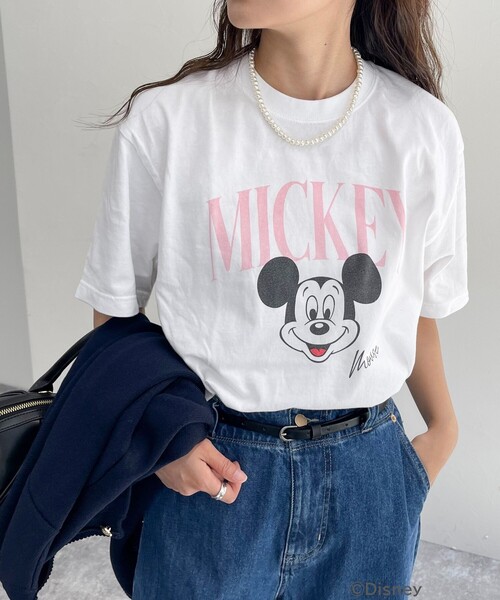 fredy emue(フレディエミュ)の「【GOOD ROCK SPEED/グッドロックスピード】fredy別注MICKEY Tシャツ(Tシャツ/カットソー・レディース・ピンク/ライトグレー/オフホワイト・38)」の18枚目の写真