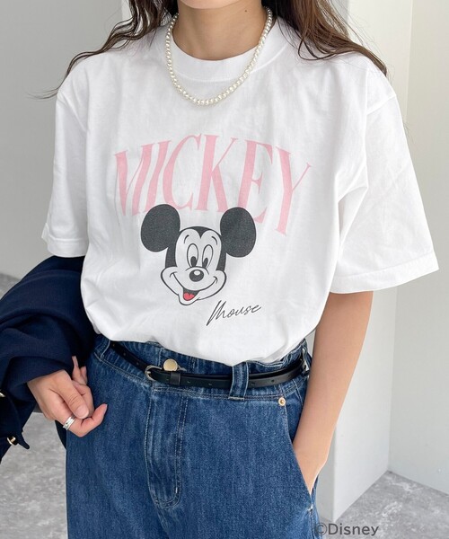 fredy emue(フレディエミュ)の「【GOOD ROCK SPEED/グッドロックスピード】fredy別注MICKEY Tシャツ(Tシャツ/カットソー・レディース・ピンク/ライトグレー/オフホワイト・38)」の19枚目の写真