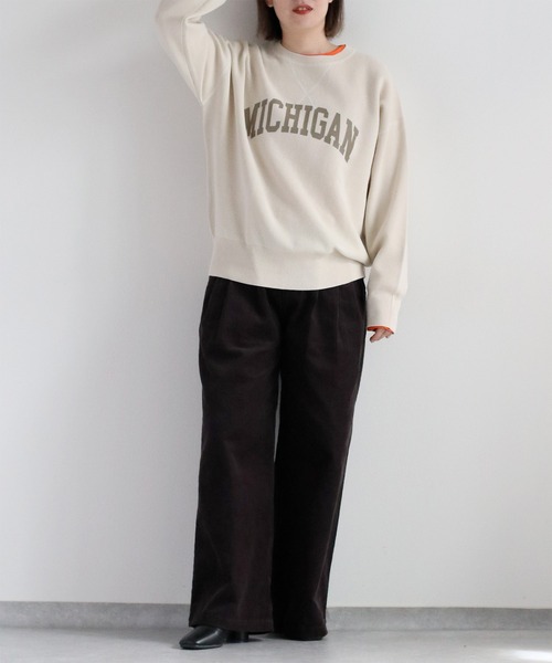 cepo（セポ）の「コーデュロイスリータックイージーストレートパンツ（その他パンツ・レディース・オフホワイト/チャコール/ピンク/グリーン・S/M/L）」の16枚目の写真