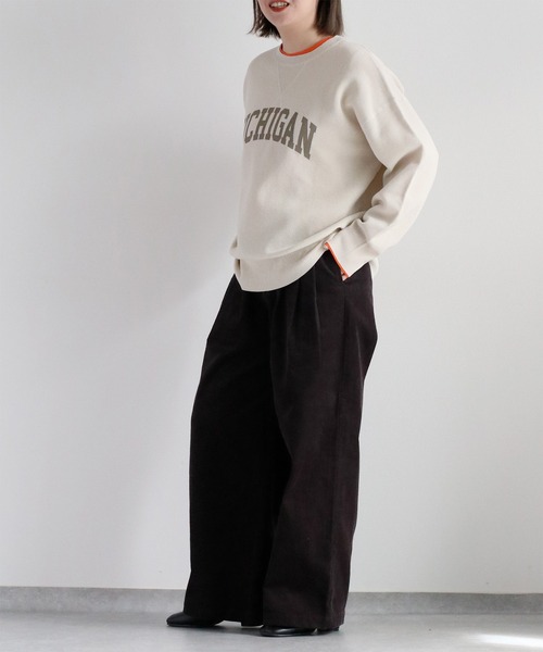 cepo（セポ）の「コーデュロイスリータックイージーストレートパンツ（その他パンツ・レディース・オフホワイト/チャコール/ピンク/グリーン・S/M/L）」の18枚目の写真