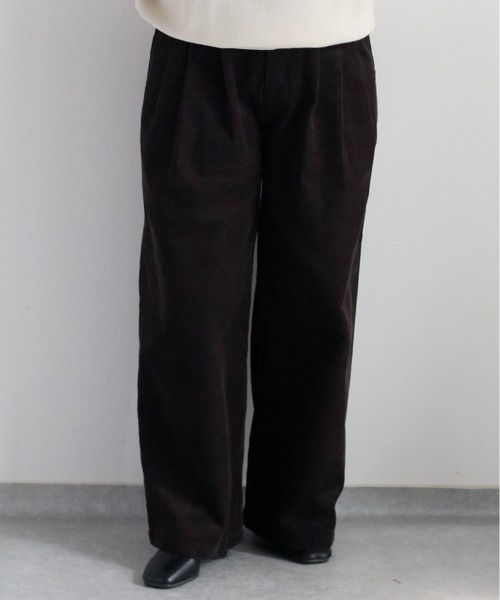 cepo（セポ）の「コーデュロイスリータックイージーストレートパンツ（その他パンツ・レディース・オフホワイト/チャコール/ピンク/グリーン・S/M/L）」の15枚目の写真