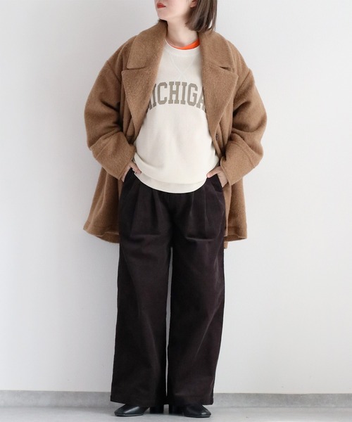 cepo（セポ）の「コーデュロイスリータックイージーストレートパンツ（その他パンツ・レディース・オフホワイト/チャコール/ピンク/グリーン・S/M/L）」の22枚目の写真