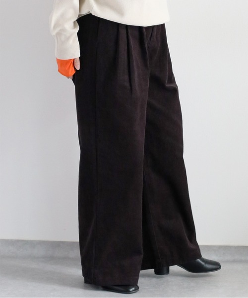 cepo（セポ）の「コーデュロイスリータックイージーストレートパンツ（その他パンツ・レディース・オフホワイト/チャコール/ピンク/グリーン・S/M/L）」の11枚目の写真