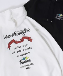 Mark Gonzales | MARK GONZALES/マークゴンザレス 別注 ワンポイント刺繍 バックプリント オーバーサイズ 裏起毛 パーカー フーディー レディース メンズ(パーカー)