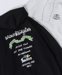 2026AW MARK GONZALES ARTWORK COLLECTION/マークゴンザレス 別注 ワンポイント刺繍 バックプリント オーバーサイズ 裏起毛 パーカー フーディー レディース メンズ