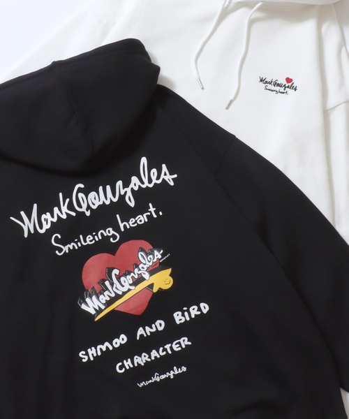 Mark Gonzales（マーク・ゴンザレス）の「MARK GONZALES ARTWORK COLLECTION/マークゴンザレス 別注 ワンポイント刺繍 バックプリント オーバーサイズ 裏起毛 パーカー フーディー レディース メンズ（パーカー・メンズ・ホワイト系その他2/ブラック系その他2/グレー系その他2/ホワイト系その他/ブラック系その他/グレー系その他/アッシュグレー/ブラック/ホワイト/ホワイト系その他3/ブラック系その他4/ホワイト系その他4/ブラック系その他3・M/L/XL）」の10枚目の写真