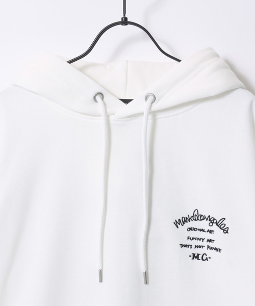 Mark Gonzales（マーク・ゴンザレス）の「MARK GONZALES ARTWORK COLLECTION/マークゴンザレス 別注 ワンポイント刺繍 バックプリント オーバーサイズ 裏起毛 パーカー フーディー レディース メンズ（パーカー・メンズ・ホワイト系その他2/ブラック系その他2/グレー系その他2/ホワイト系その他/ブラック系その他/グレー系その他/アッシュグレー/ブラック/ホワイト/ホワイト系その他3/ブラック系その他4/ホワイト系その他4/ブラック系その他3・M/L/XL）」の15枚目の写真