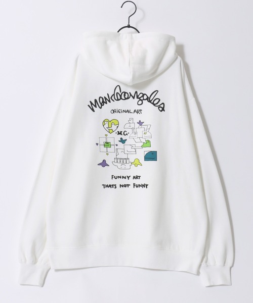 Mark Gonzales（マーク・ゴンザレス）の「MARK GONZALES ARTWORK COLLECTION/マークゴンザレス 別注 ワンポイント刺繍 バックプリント オーバーサイズ 裏起毛 パーカー フーディー レディース メンズ（パーカー・メンズ・ホワイト系その他2/ブラック系その他2/グレー系その他2/ホワイト系その他/ブラック系その他/グレー系その他/アッシュグレー/ブラック/ホワイト/ホワイト系その他3/ブラック系その他4/ホワイト系その他4/ブラック系その他3・M/L/XL）」の17枚目の写真