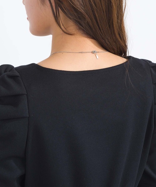 【セール】【WEB限定】袖ギャザーキルト切り替えプルオーバー（Tシャツ/カットソー）｜PICCIN（ピッチン）